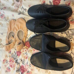 Lot of dance shoes: tap, ballet, and jazz sz 8